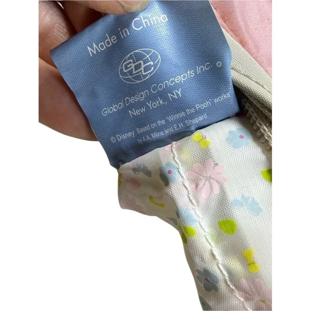 Disney Winnie‎ the Pooh Diaper Bag Baby Cream Pink Embroidered Kidcore Y2K Large